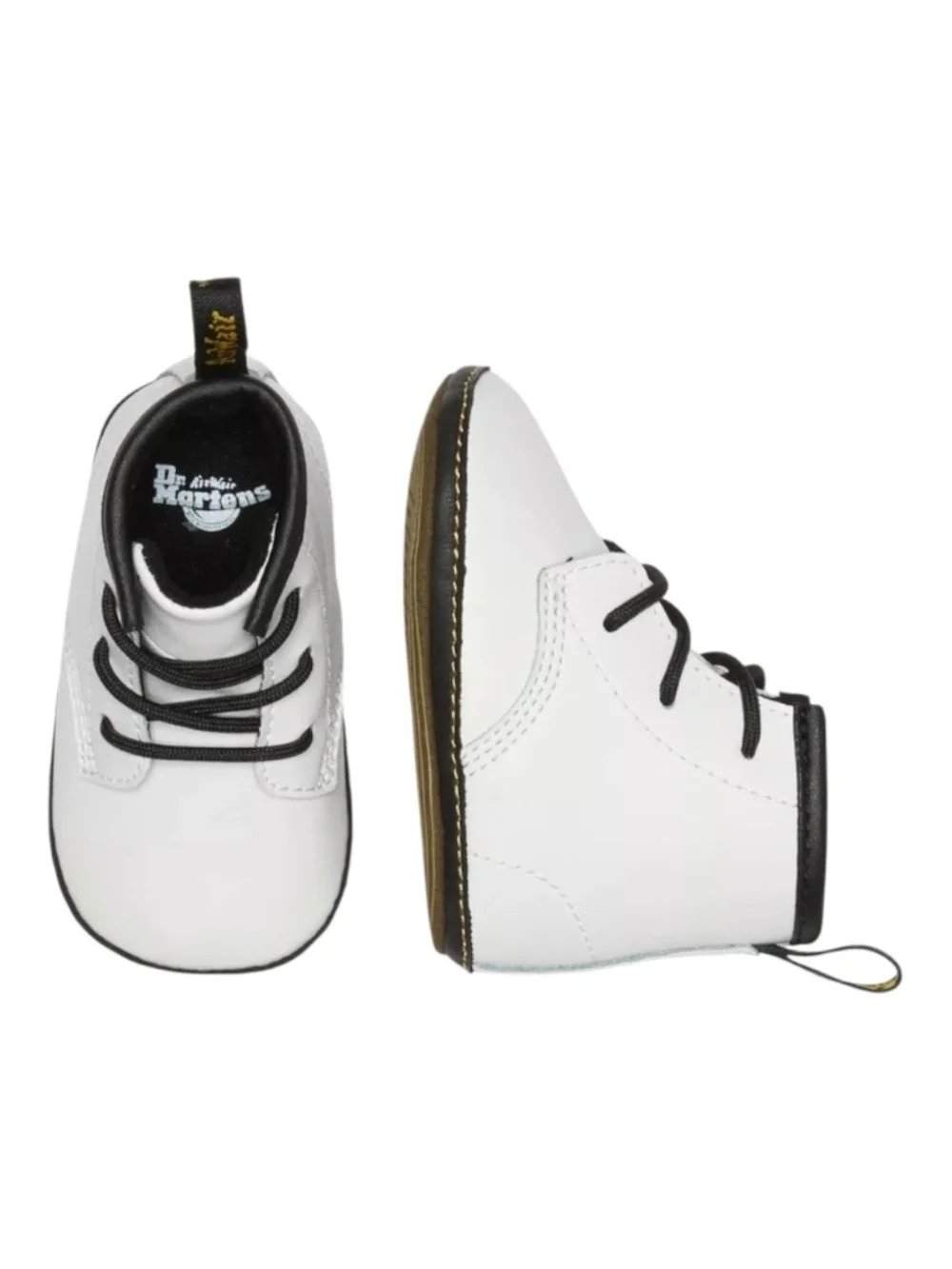 Dr Martens NEWBORN 1460 AUBURN LEATHER BOOTIES, White, Like New